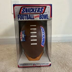 Snickers Football Candy Bowl Plastic NFL Collectable with Box